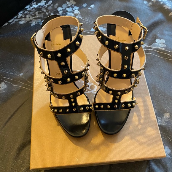 Christian Louboutin Studded Strappy Sandal - Picture 2 of 5